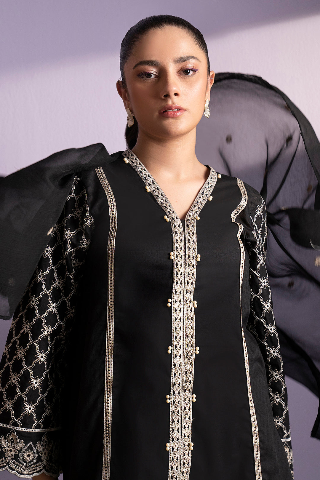 Embroidered Kurta Dupatta Trouser - 3339