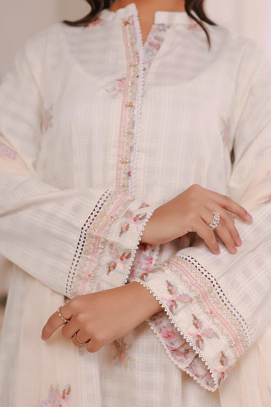 Embroidered Kurta Dupatta Trouser - 3340