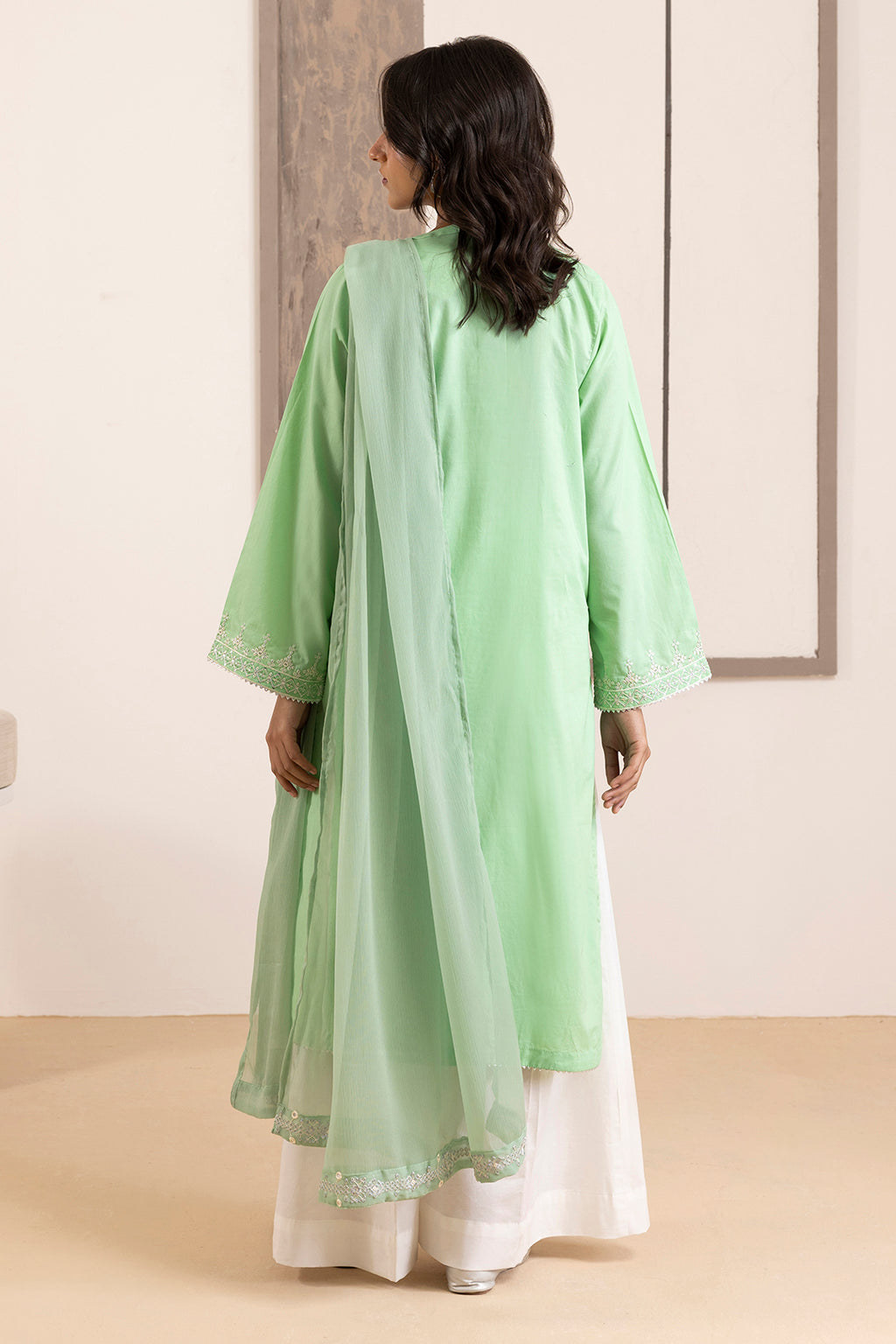 Embroidered Kurta Dupatta Trouser - 3341