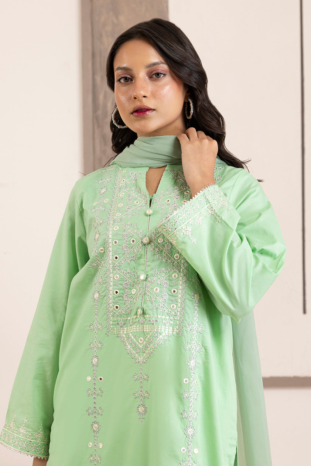 Embroidered Kurta Dupatta Trouser - 3341