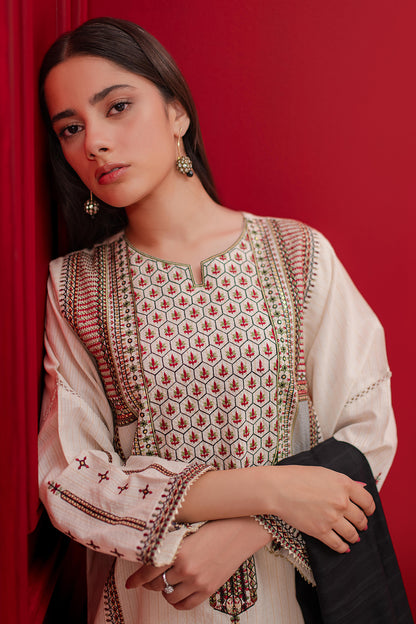 Embroidered Kurta Dupatta Trouser - 3342