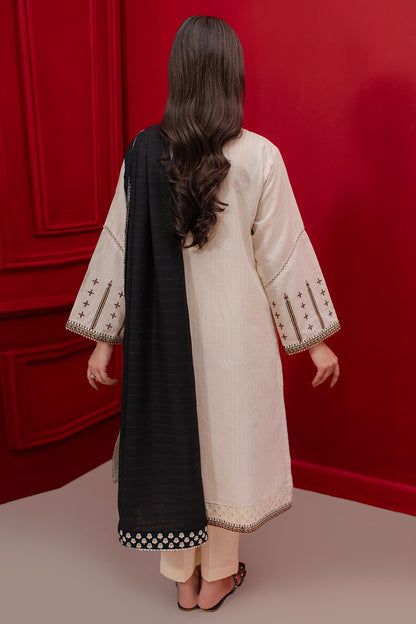 Embroidered Kurta Dupatta Trouser - 3342