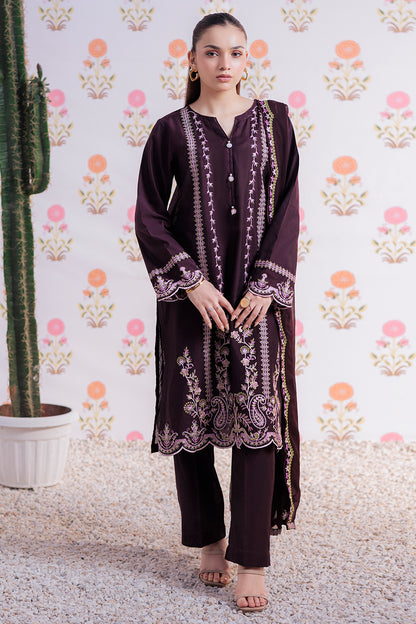 Embroidered Kurta Dupatta Trouser - 3343