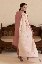 Embroidered Kurta Shawl Trouser - 3414