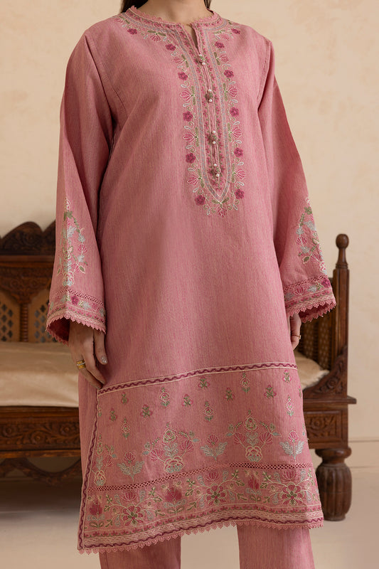 Embroidered Kurta Shawl Trouser - 3414