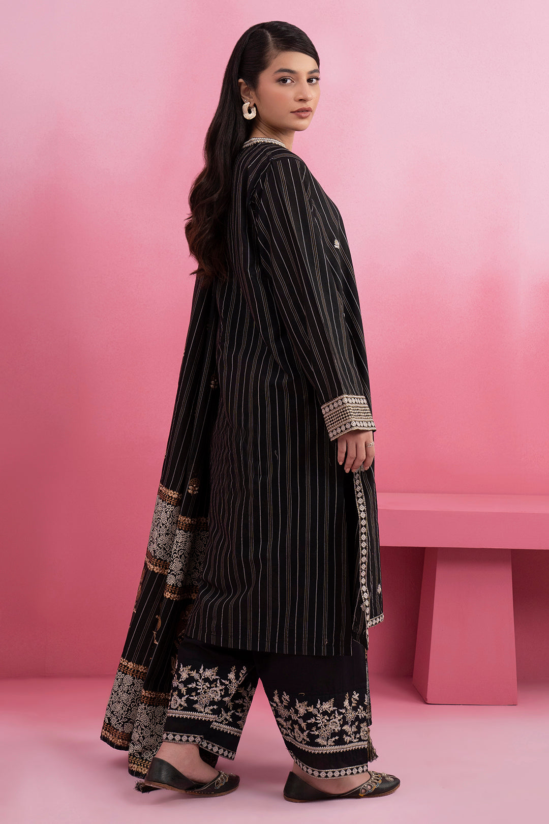 Embroidered Kurta Dupatta Trouser - 3415