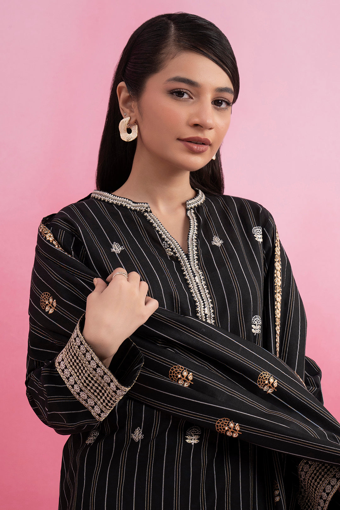 Embroidered Kurta Dupatta Trouser - 3415