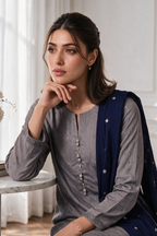 Embroidered Kurta Shawl Trouser - 3416