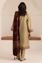Embroidered Kurta Shawl Trouser - 3419