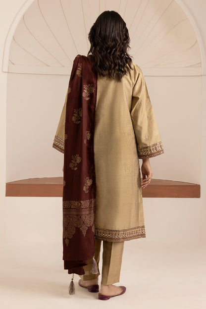 Embroidered Kurta Shawl Trouser - 3419