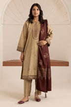 Embroidered Kurta Shawl Trouser - 3419