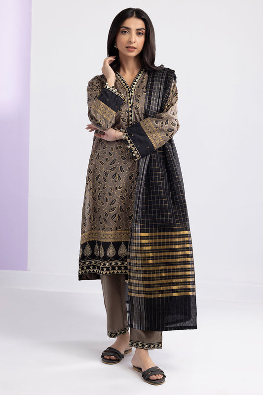 Embroidered Kurta Dupatta Trouser - 3421