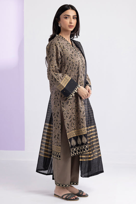 Embroidered Kurta Dupatta Trouser - 3421