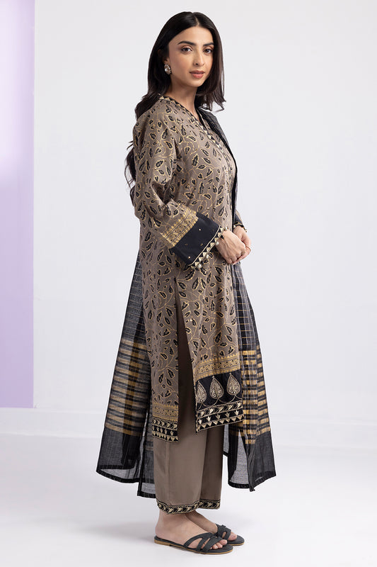 Embroidered Kurta Dupatta Trouser - 3421