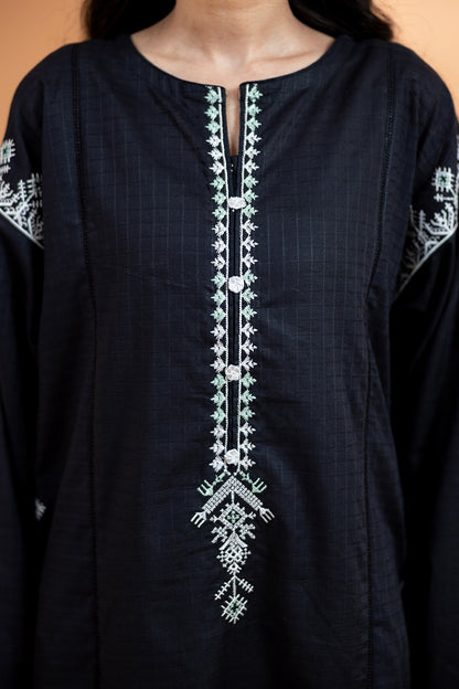 Embroidered Kurta Dupatta - 2505