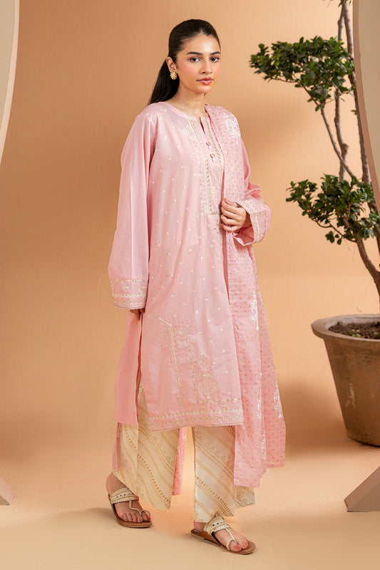 Embroidered Kurta Dupatta Trouser - 2500