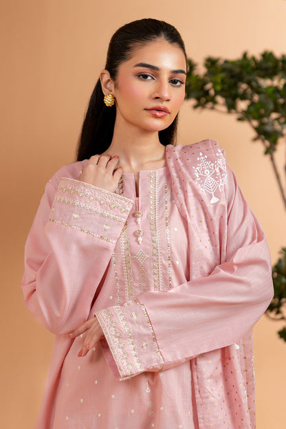 Embroidered Kurta Dupatta Trouser - 2500