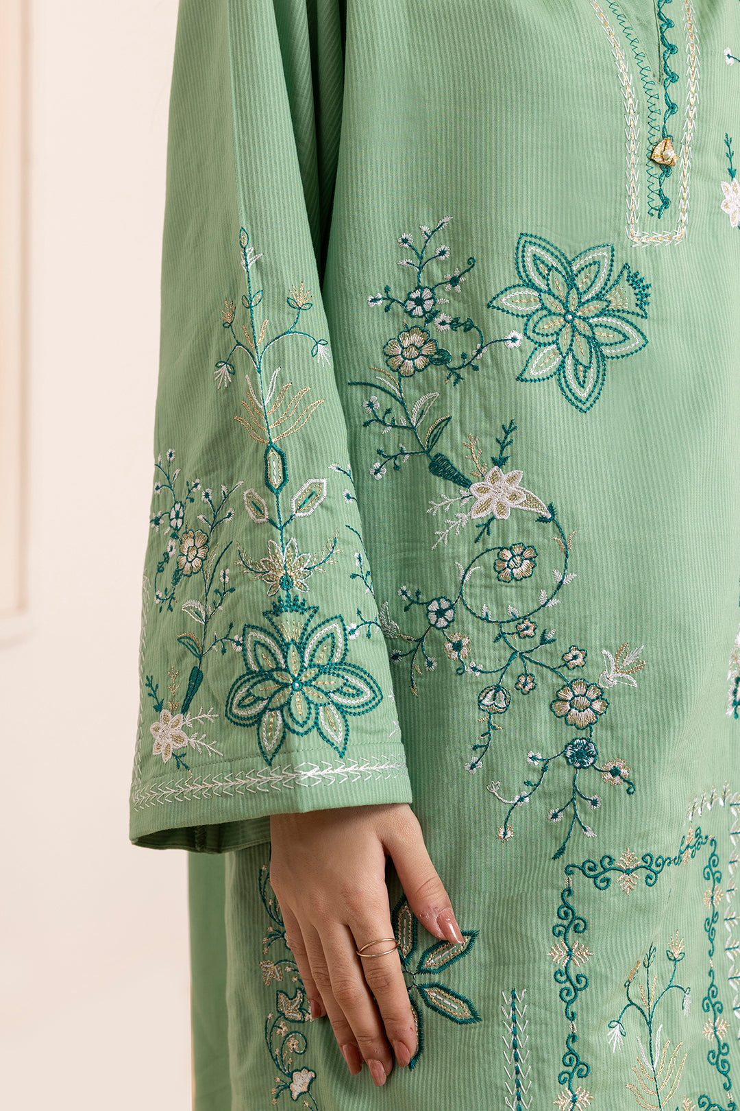 Embroidered Kurta Dupatta Trouser - 2501