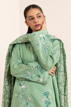 Embroidered Kurta Dupatta Trouser - 2501