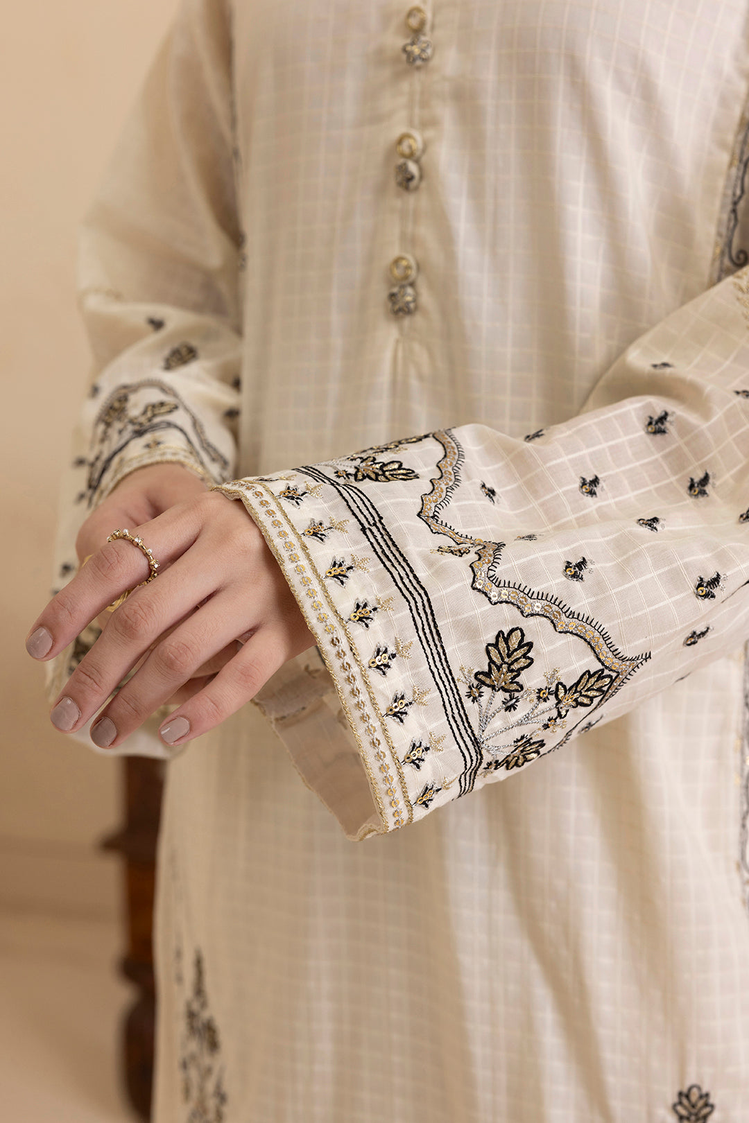 Embroidered Kurta Dupatta Trouser - 2502