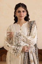 Embroidered Kurta Dupatta Trouser - 2502