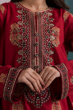 Embroidered Kurta Dupatta Trouser - 2503