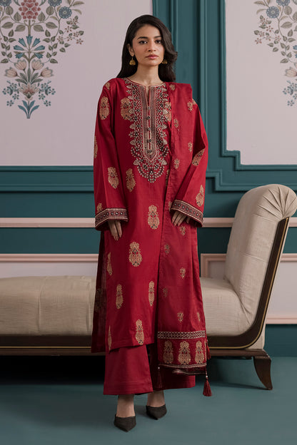 Embroidered Kurta Dupatta Trouser - 2503