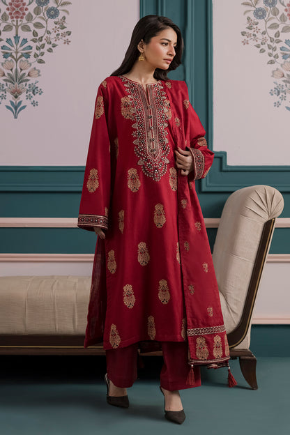 Embroidered Kurta Dupatta Trouser - 2503