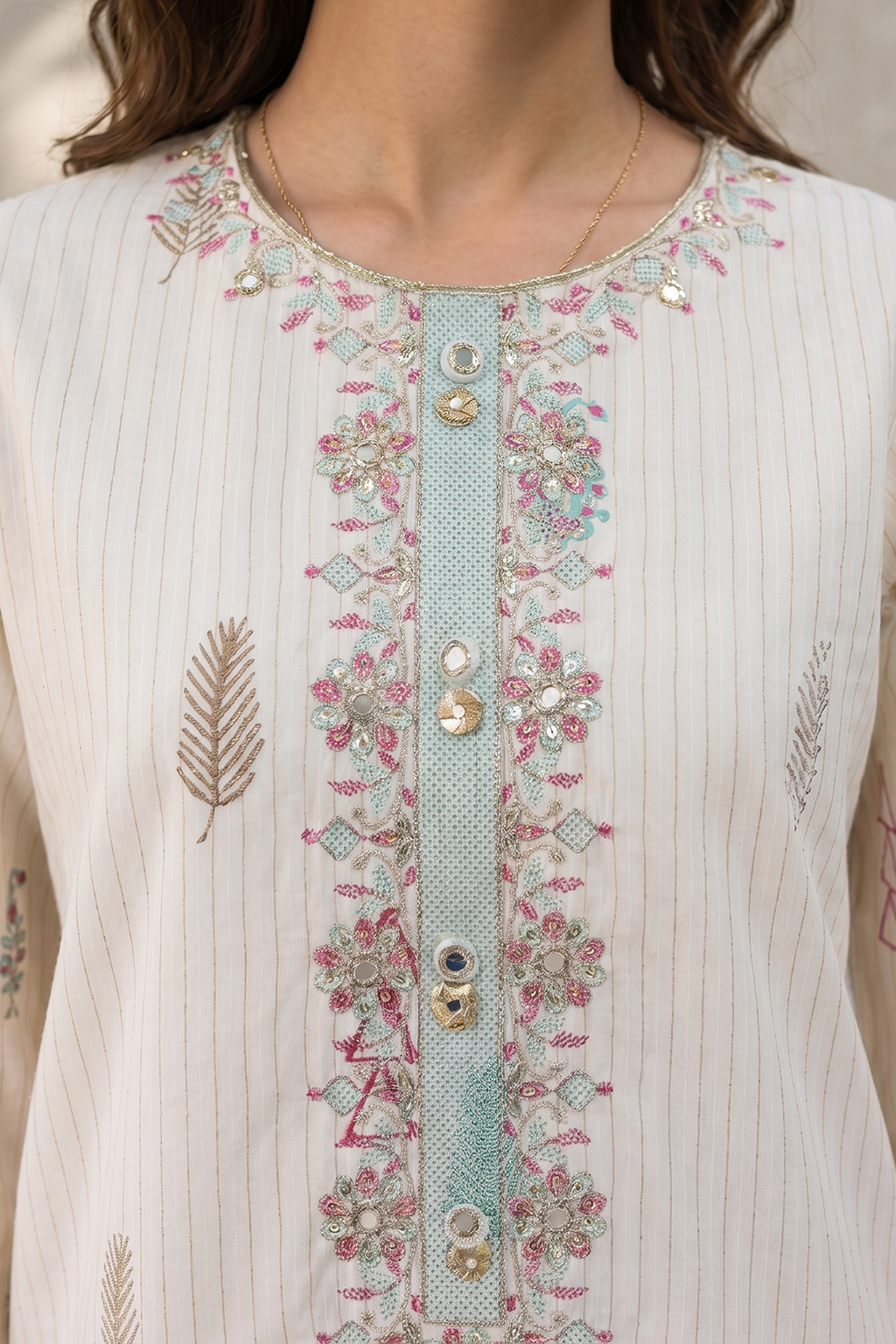 Embroidered Kurta Dupatta Trouser - 2508