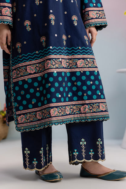 Embroidered Kurta Dupatta Trouser - 2510