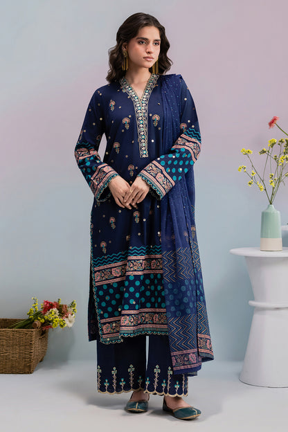 Embroidered Kurta Dupatta Trouser - 2510