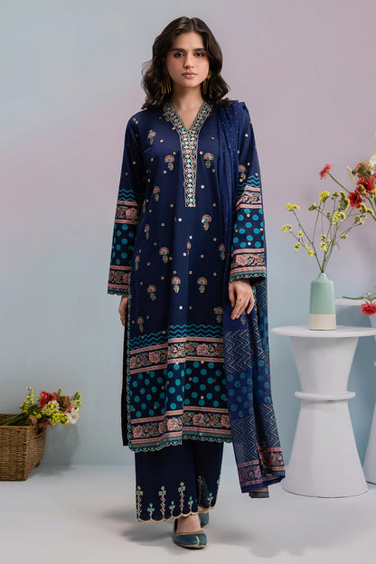Embroidered Kurta Dupatta Trouser - 2510
