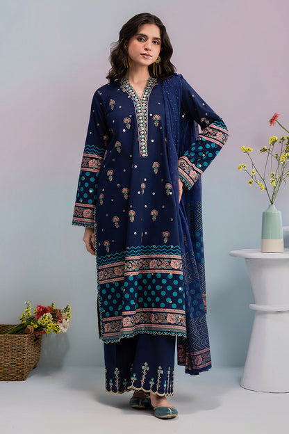 Embroidered Kurta Dupatta Trouser - 2510