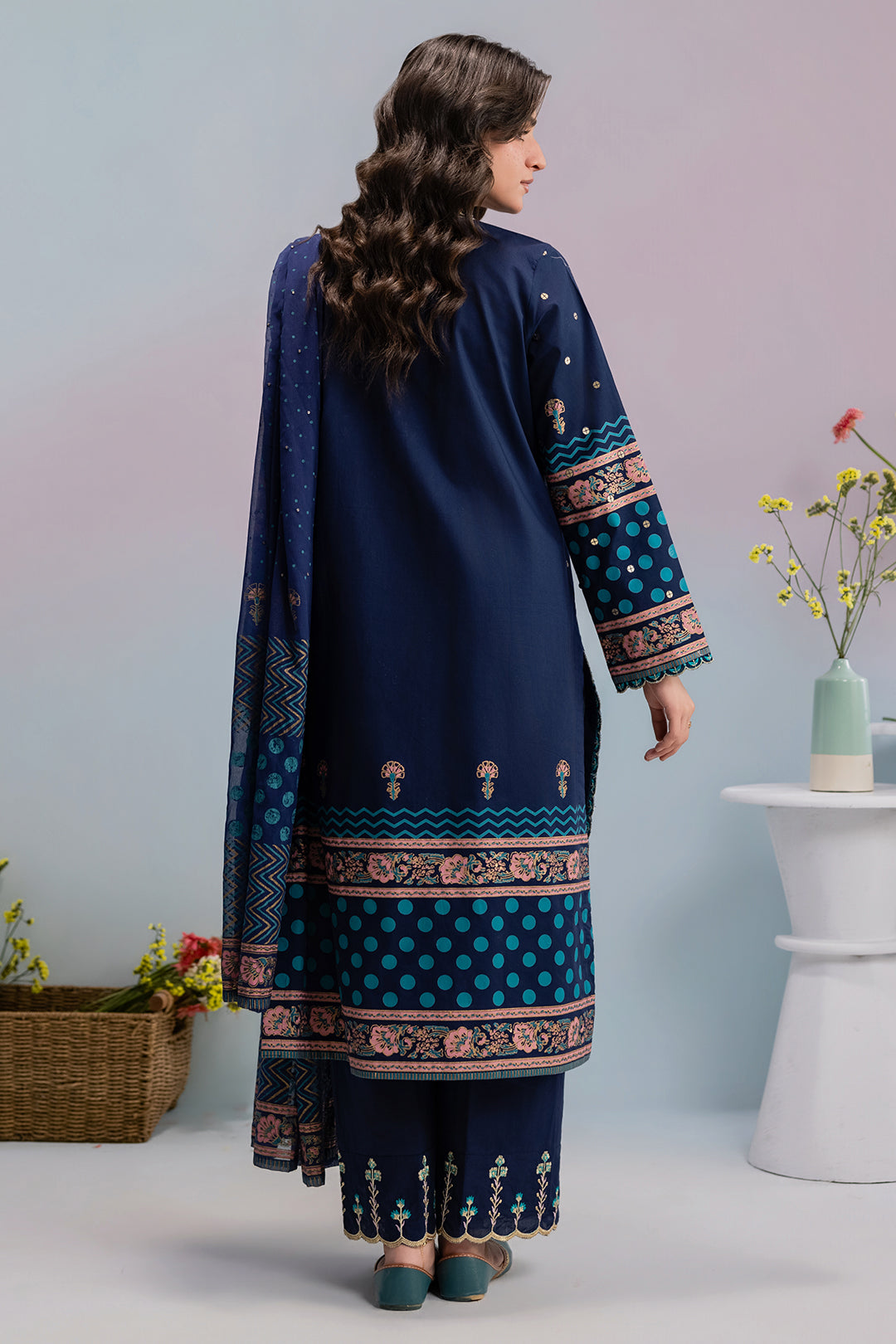 Embroidered Kurta Dupatta Trouser - 2510