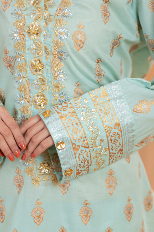 Embroidered Kurta Dupatta Trouser - 2511