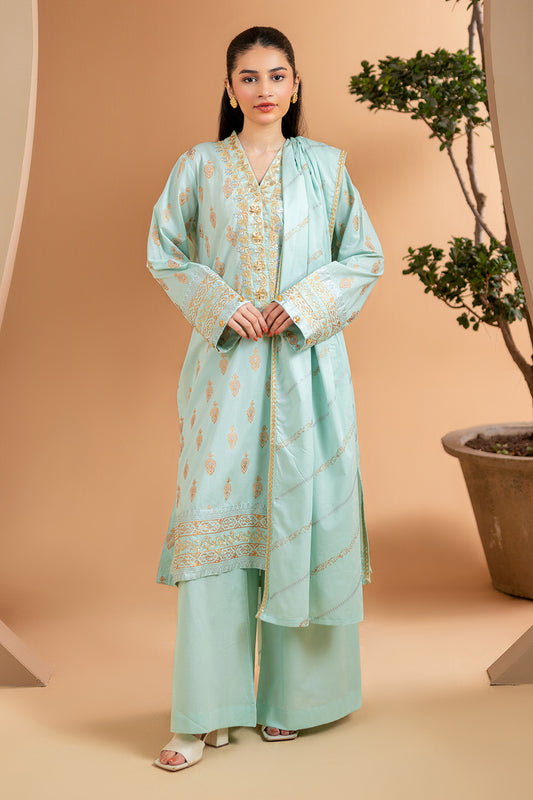 Embroidered Kurta Dupatta Trouser - 2511