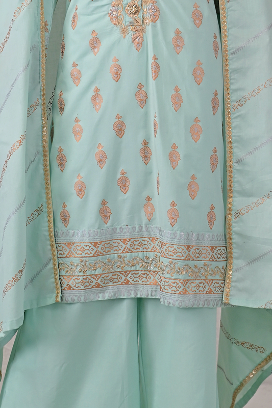 Embroidered Kurta Dupatta Trouser - 2511