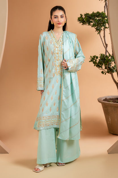 Embroidered Kurta Dupatta Trouser - 2511