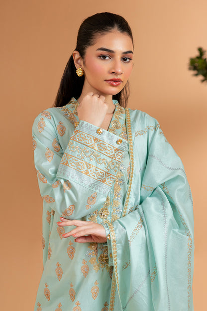 Embroidered Kurta Dupatta Trouser - 2511