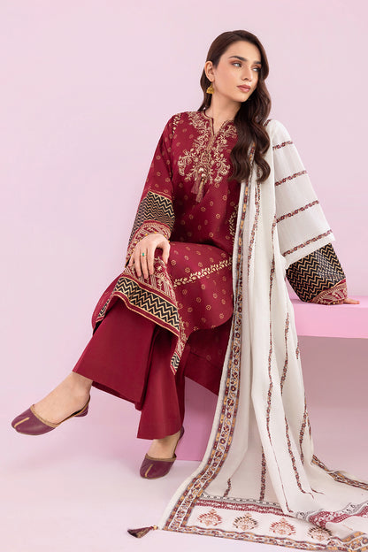 Embroidered Kurta Dupatta Trouser - 2512