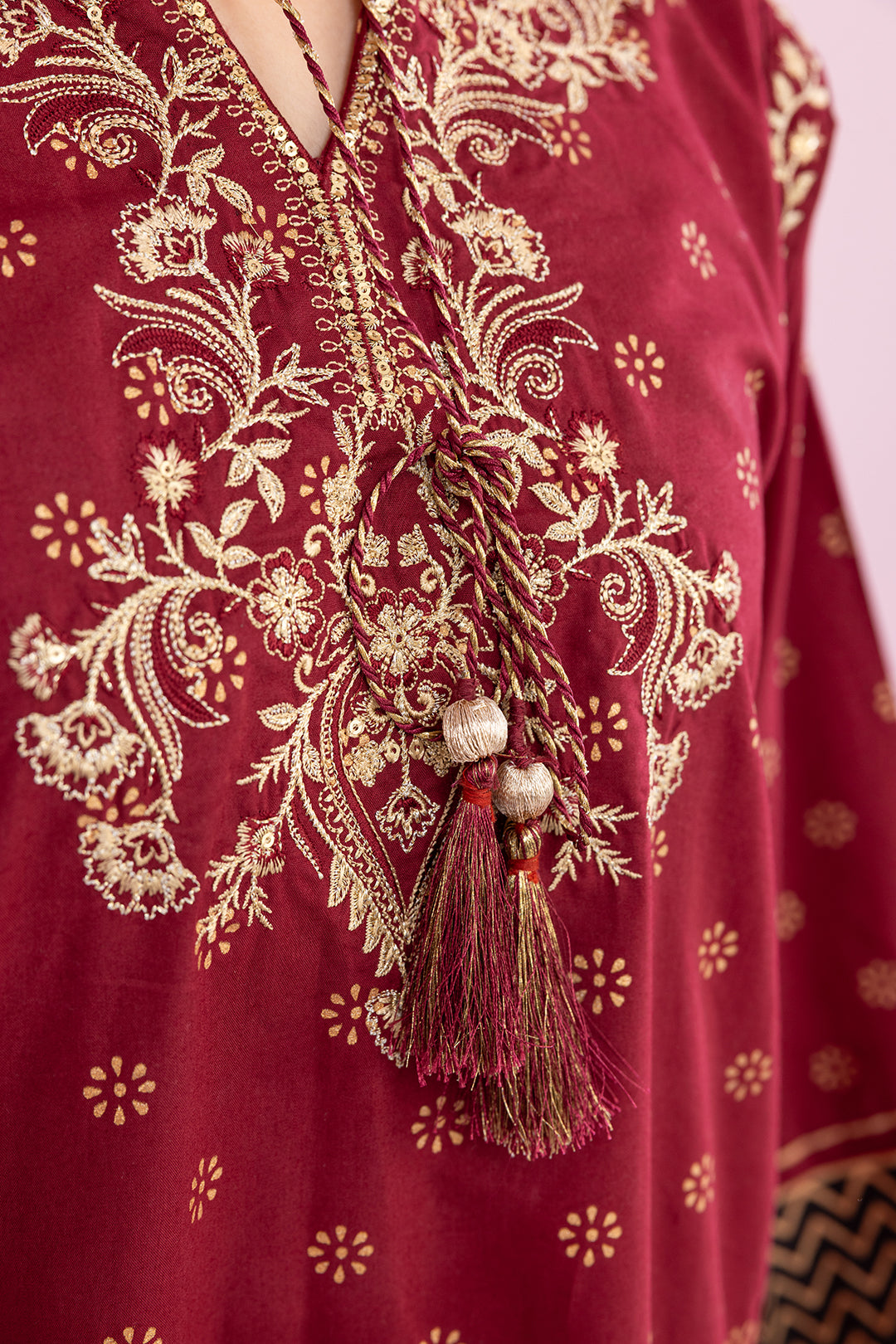 Embroidered Kurta Dupatta Trouser - 2512