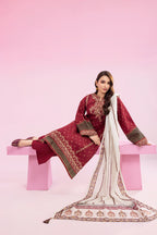 Embroidered Kurta Dupatta Trouser - 2512