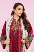 Embroidered Kurta Dupatta Trouser - 2512