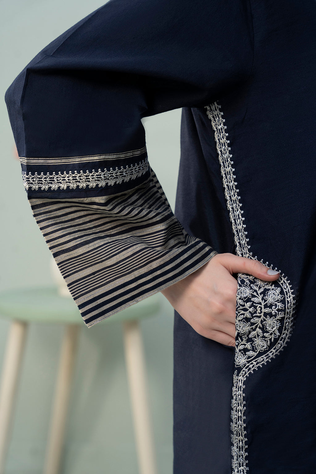 Embroidered Kurta Dupatta Trouser - 3338