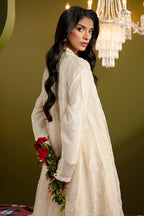 Front Open Frock With Crushed Plazo - 0711