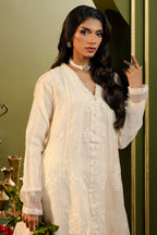 Front Open Frock With Crushed Plazo - 0711