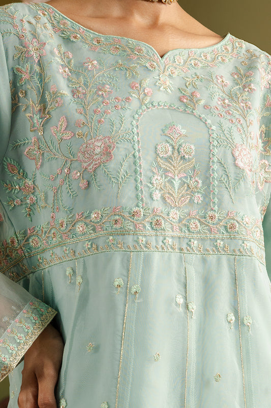 Frock With Trousers & Dupatta - 0715