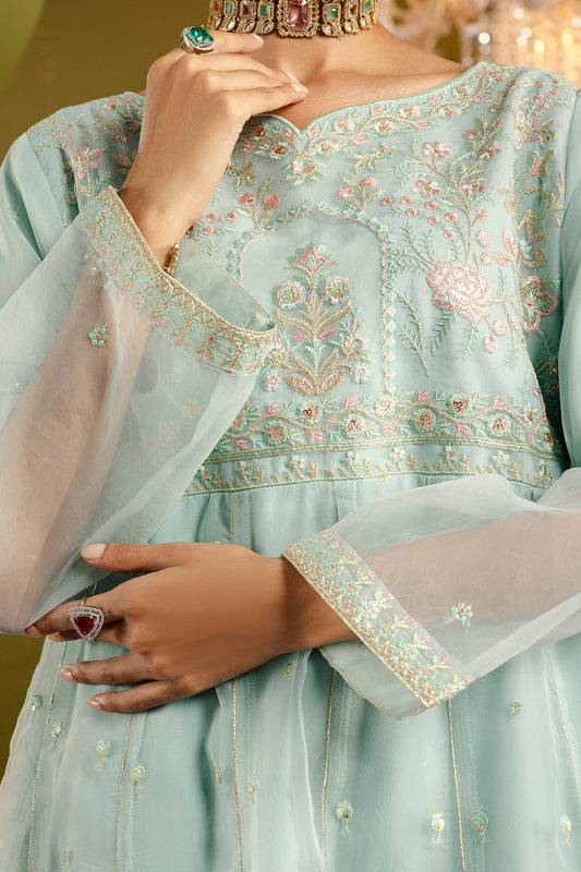 Frock With Trousers & Dupatta - 0715