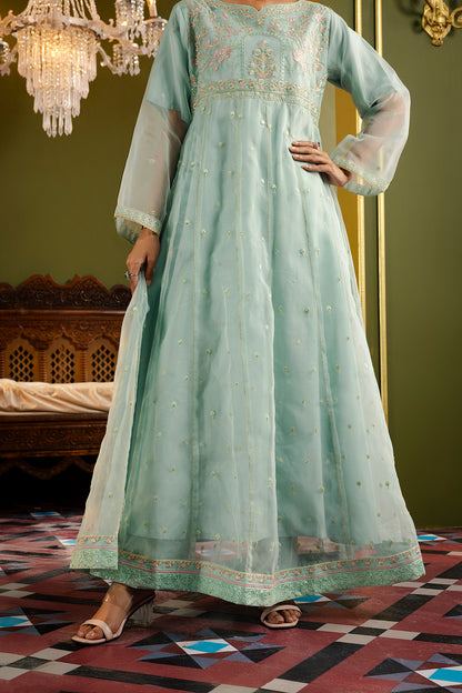Frock With Trousers & Dupatta - 0715