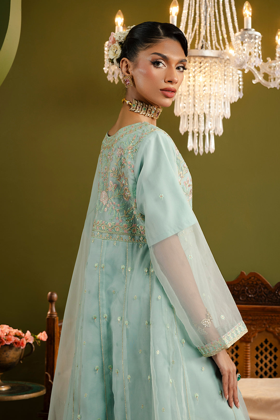 Frock With Trousers & Dupatta - 0715